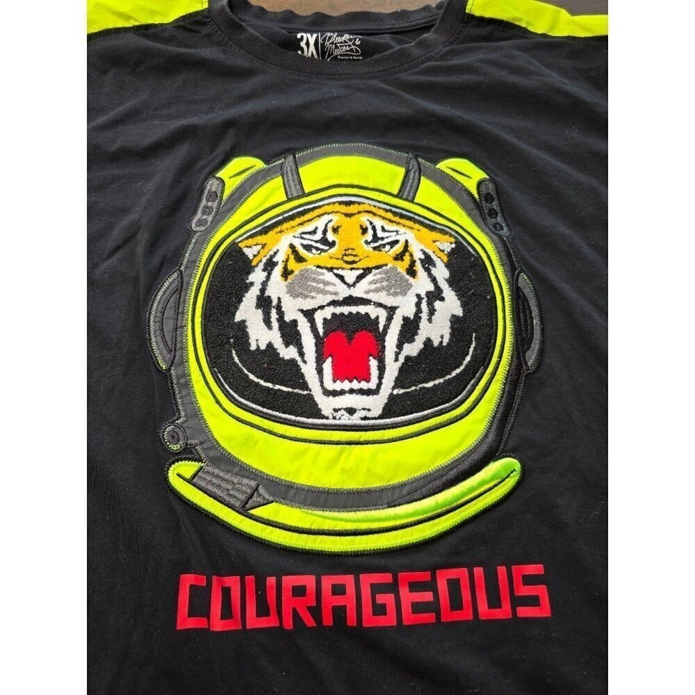 Bleeker And Mercer Courageous Tiger Tee Embroidered Graphic‎ Shirt Sz 3X
